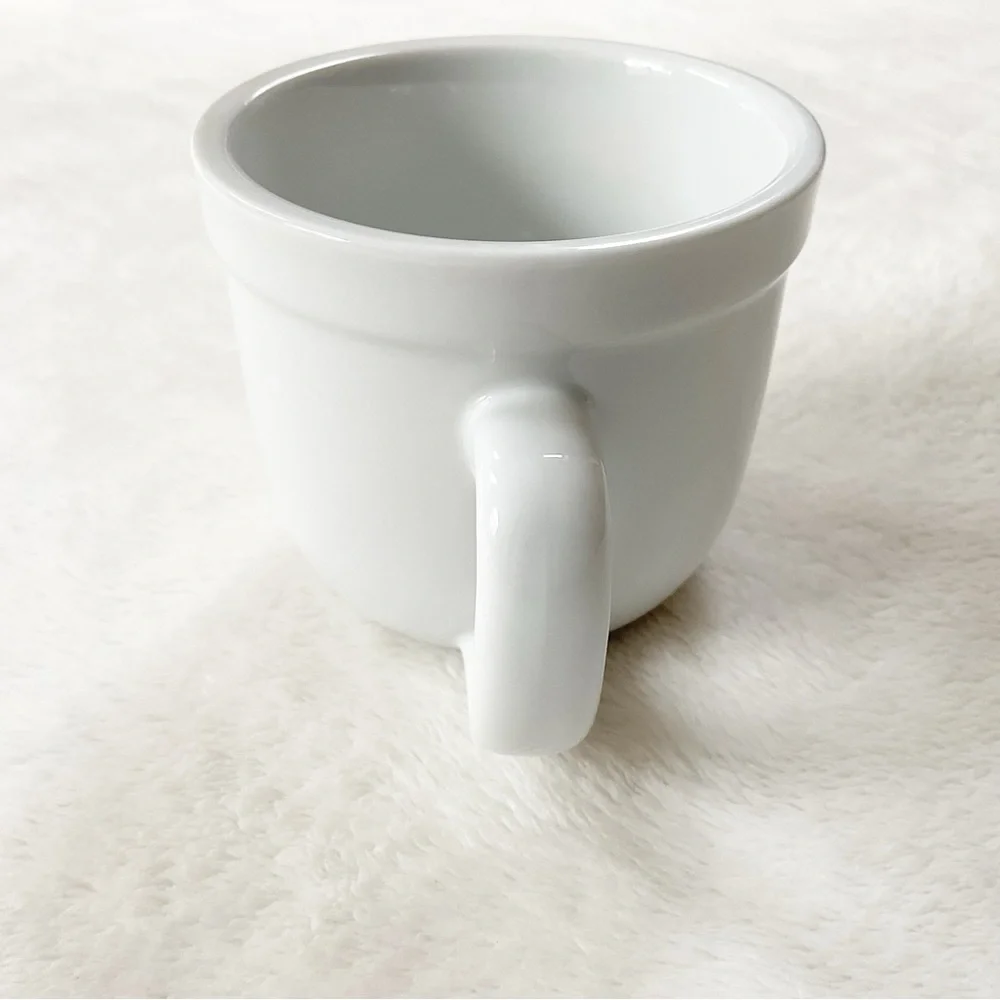 Pottery Barn Suppertime White Stoneware Mug Café Coffee Cup
